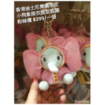 香港迪士尼樂園限定 小飛象 雨衣造型匙圈